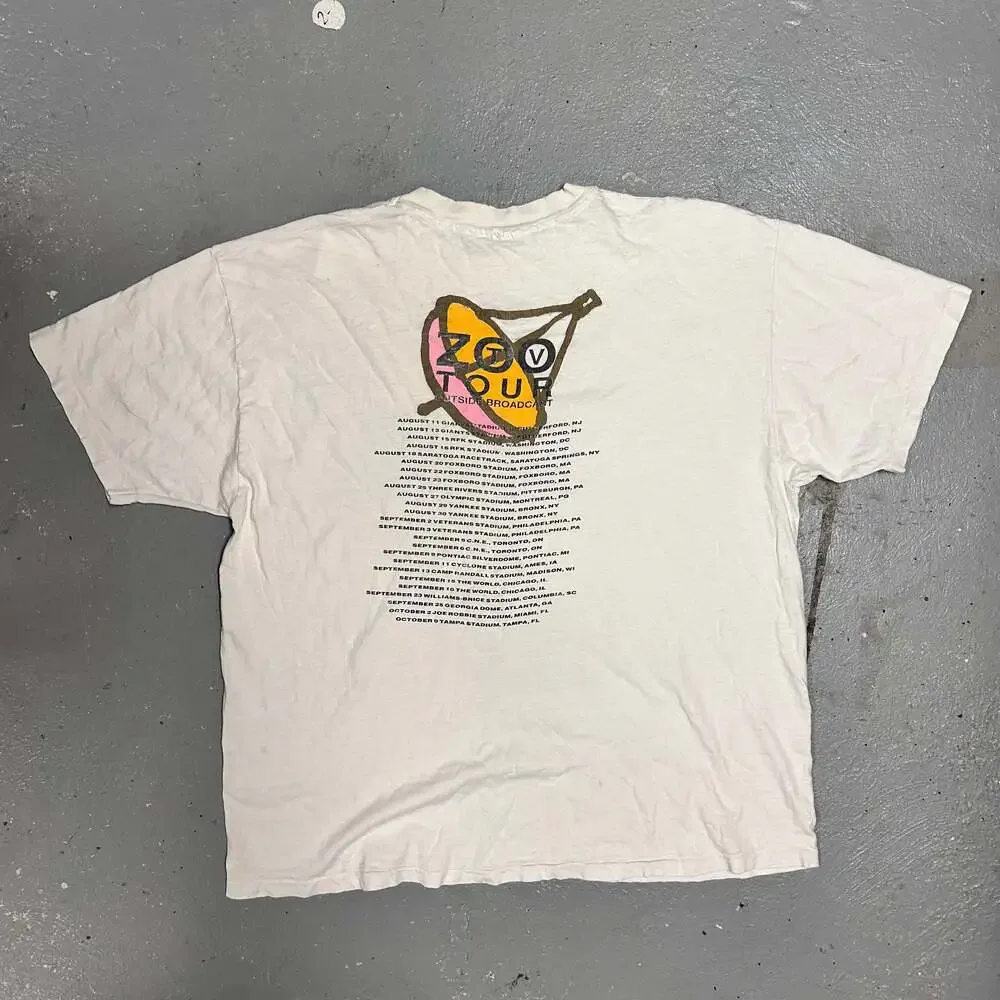 Vintage 90s U2 "Zoo TV" '92 Tour Band T-Shirt - Picture 3 of 3